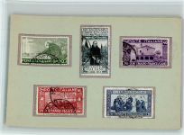 Souvenir de LÉxposition Missionaire Franziskaner Centenario Francescano Poste Italine -Aufnahme Scan verzogen Briefmarkensprache