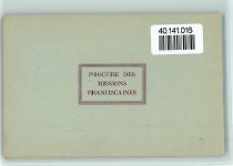 Souvenir de LÉxposition Missionaire Franziskaner Centenario Francescano Poste Italine -Aufnahme Scan verzogen Briefmarkensprache