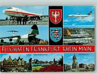 W6000 Frankfurt am Main Flugfeld, TWA, Lufthansa , Transport-Flugezug 1978 AK Flugwesen