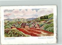 Künstlerkarte Missionsstation der Brüdergemeine Isoko Deutsch Ostafrika