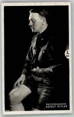 Reichskanzler in Lederhose Foto Hoffmann Hitler Foto AK