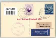 SST Deutsche Dienstpost Adria Postamt Laibach + Hitler Photo Hoffmann Nr. 38 Sonderstempel WK II Foto AK