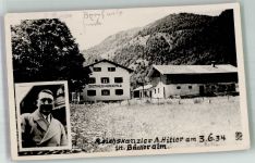 W8221 Inzell Am 3.6.34 Gasthaus zur Bäckeralm Hitler Foto AK
