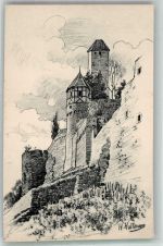 W6951 Neckarzimmern Burg Hornberg Verlag Edm. von König Nr. 4093 Hoffmann, H. Künstlerkarte