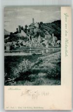 W6932 Hirschhorn Neckar Burg im Neckarthal Verlag Edm. von König Nr. 647 Hoffmann, H. 1900 Künstlerkarte