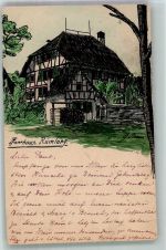 Rümlang Pfarrhaus Rumlang Handgemalt 1920 Lithographie / Künstlerkarte