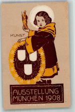 W8000 München sign. Fritz Klee - Münchner Kindl Kunstausstellung 1908