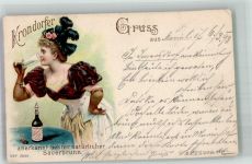 Bester Krondorfer Sauerbrunn Getränk alkoholfrei 1898 Lithographie