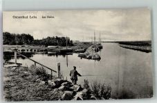 Leba Gebrauchsspuren Hafen Angler