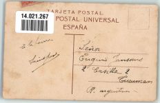 Las Palmas de Gran Canaria 1913 Gebrauchsspuren Caves Atalaya Gran Canaria Marke bildseitig