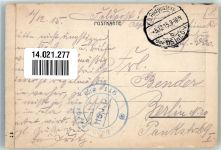 Svencionys Swenzian 1915 Gebrauchsspuren Feldpost WK I 115.Inf.Div.