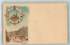 13000 Marseille Gebrauchsspuren Kirche Notre Dame de la Garde Grand Hotel Lithographie
