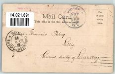 Philadelphia 1899 Gebrauchsspuren Reading Terminal Chestnut Str. Lithographie