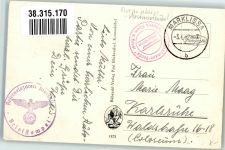Mauer Pilchowice 1942 Foto AK Feldpost WK II Reservelazaerett Marklissa Bobertalsperre Hüttenstempel