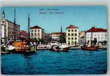 Split Spalato 1914 Foto AK Hafen Riva S. Francesco