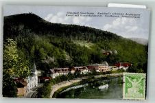 Kyselka Gießhübel-Sauerbrunn Foto AK Marke bildseitig