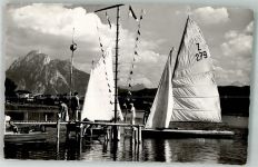87629 W8958 Hopfen am See Foto AK Hopfensee Segelboot Ruderboot
