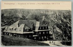 Hampelbaude Foto AK Hüttenstempel Riesengebirge
