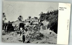 Karatschi 1907 Gebrauchsspuren Maghar Pier Esel Tracht