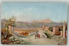 Valletta Gebrauchsspuren Citta Vecchia Lithographie