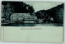 Hrensko Herrnskretschen Foto AK Hotel