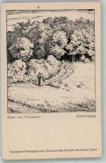 Hans von Volkmann Düsseldorfer Schule : Spaziergang Kunst und Leben