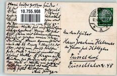 Künstlerkarte Aschenputtel 1934 Gebrauchsspuren