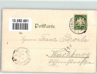 89415 W8882 Lauingen Donau 1899 Lithographie Wappen Kgl. Schullehrerseminar