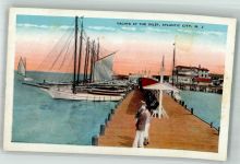 Atlantic City Foto AK Hafen Yacht