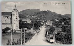 21100 Varese 1908 Foto AK Straßenbahn Kirche Sacro Monte