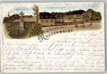 77963 W7635 Nonnenweier , Oberrhein Gebrauchsspuren Lithographie Anstalt Nonnenweiler Grabmal von Mutter Jolberg