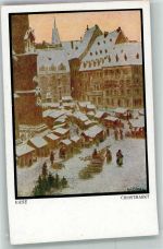 Nr. 202 sign. Biese Christmarkt Teubner Künstlerkarte