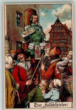 sign. Jodolfi Adolf Der Falschspieler Folter Künstlerkarte