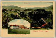 88167 W8999 Riedholz , Allgäu - Gasthaus zur Tobelbrücke Argentobelbrücke