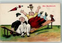 Humor Ein Bankkrach Dackel Scheuermann, W. Künstlerkarte