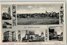 87727 W8943 Babenhausen , Schwab - Fürstl. Fugger'sches Schloss Gasthaus Schule Hauptstrasse