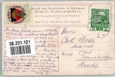 Cheb Eger sign. Kirnig, Alois Burgruine in Eger Nr. 13 mit Vignette Bund der Deutschen in Böhmen Künstlerkarte