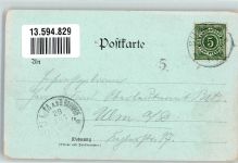 73072 W7322 Donzdorf Lithographie Schloss Ruine Scharfenschloss Gasthaus zur Krone