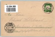 95652 W8595 Waldsassen 1907 Lithographie Bahnhofstrasse Villa Rockstroh