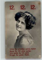 Portrait einer jungen Frau 12.12.1912 Haarmode 1912