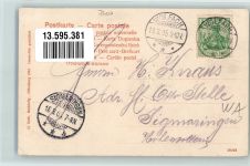 77652 W7600 Offenburg 1905 - Okenstrasse Realschule Stadtkirche