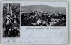 79539 W7850 Brombach , Kr Lörrach 1904 - Jubiläums-Festkarte Brombach 1904 Foto Die Vier noch lebende Gründer des Männerchors