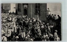 64569 W6085 Nauheim , Kr Groß-Gerau 1924 Foto AK Einholung der Kirchenglocken in Nauheim 1. Juni 1924 Ankunft vor der Kirche