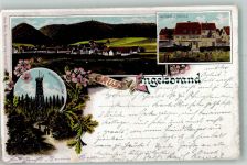 75331 W7543 Engelsbrand 1909 Lithographie Aussichtsturm Gasthaus zum Rössle