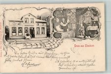 25335 W2200 Elmshorn 1903 Foto AK Gasthaus Gaststube Zapftresen