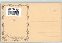 Scherenschnitt Kleiner Amor mit Herzen auf Glücksklee Sachse-Schubert, M. Künstlerkarte