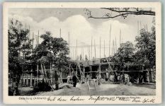 39606 O3540 Osterburg Altmark 1929 Foto AK Kirchen- und Pfarrhaus-Neubau Rohbau