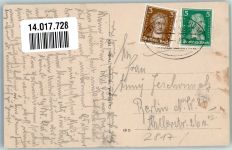 27313 W2817 Dörverden 1927 - Panorama des Ortes mit St. Cosmae und Damiani-Kirche Fotograf Mönsted Bahnpost Hannover-Soltau Zug 490