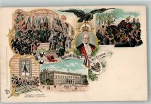 1797-1897 Kaiserproklamation 1871 Ereignis Adel Kaiser Wilhelm I 1897 Lithographie