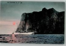 Nordkapp Foto AK Dampfschiff
